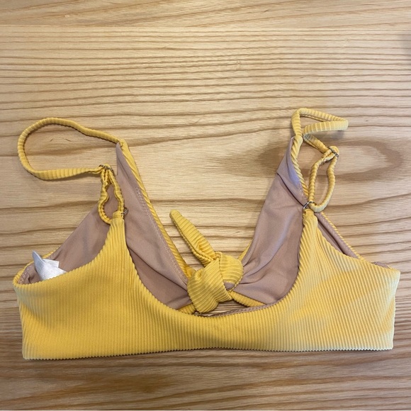 NWOT THE TINY BIG SISTER / tinycottons yellow bikini top size 36/4/ small - Picture 3 of 4